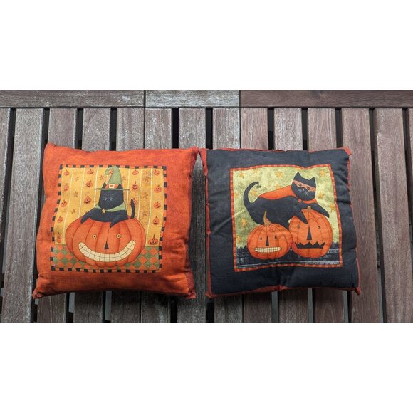 💜Handmade Halloween Cat Pillows (Set of 2) - Picture 4 of 9